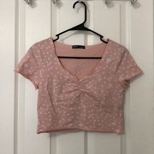Cropped floral top